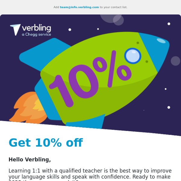 Get 10% off lesson packages 😲