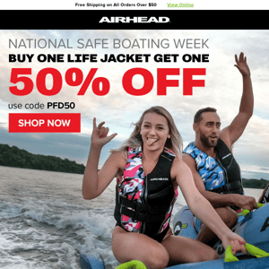 BOGO 50% OFF Life Jacket Event!