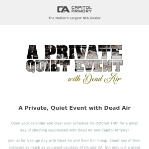 Private, Quiet Event w/ Dead Air