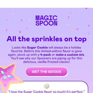 Confirmed: Sugar Cookie is a hit! ✅