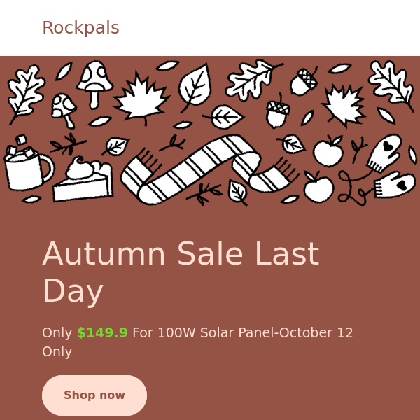 The Last Day For Autumn Sale-Only $149.9 For 100W Solar Panel-October 12 Only