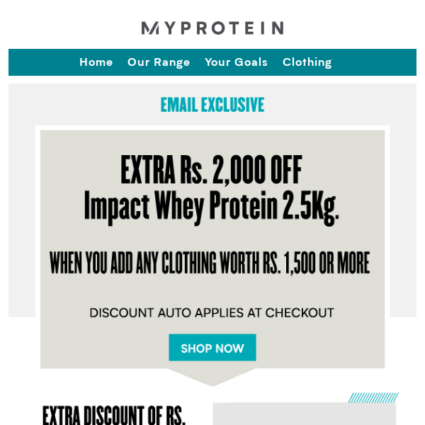 Extra Rs.2,000 OFF Whey Protein 2.5kg 🤑