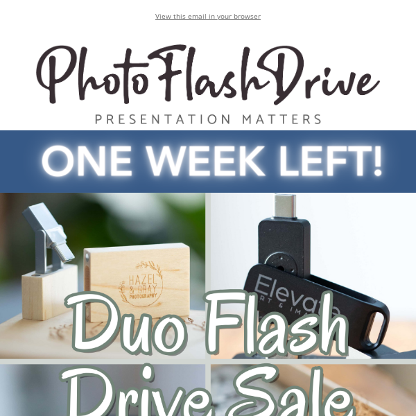 One Week Left: 20% Off Duo Drives
