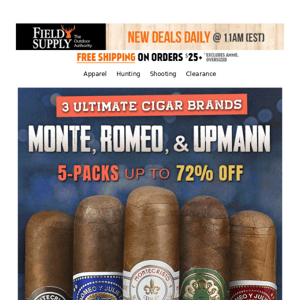 Friday Night Cigar-lights: Montecristo, Romeo, Upmann up to 72% off