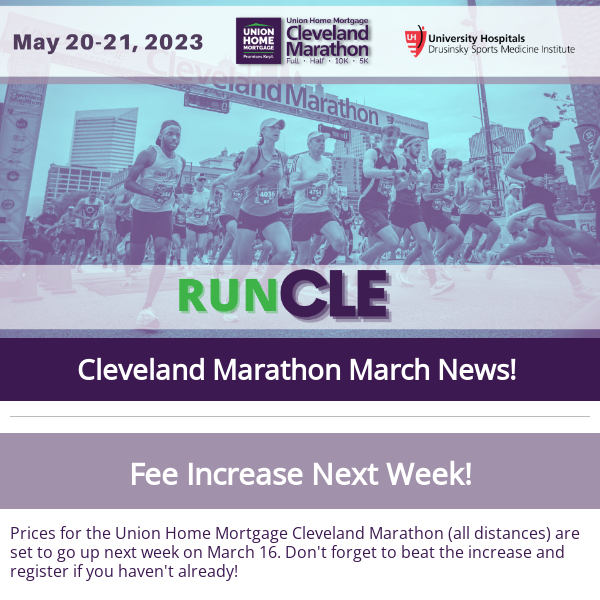 Cleveland Marathon March News!  ﻿   ﻿ 