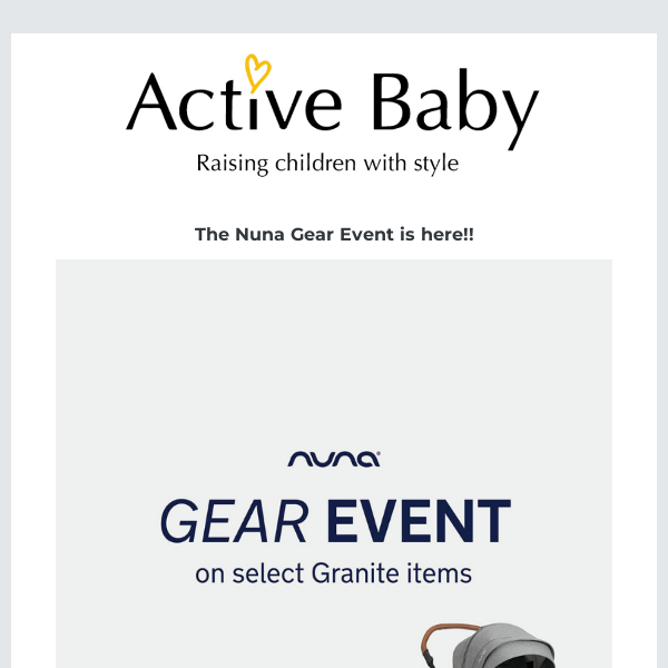 Nuna Gear Event on NOW!