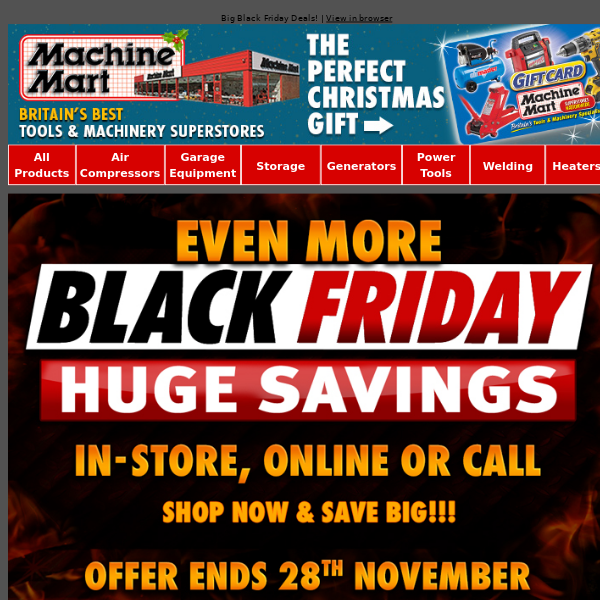 Tools & Machinery Black Friday Offers - Huge Savings - Shop Now!