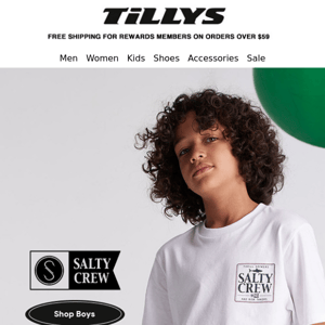 NEW ➔ Salty Crew, Vans, Herschel Supply Co., Billabong, O'Neill, Volcom