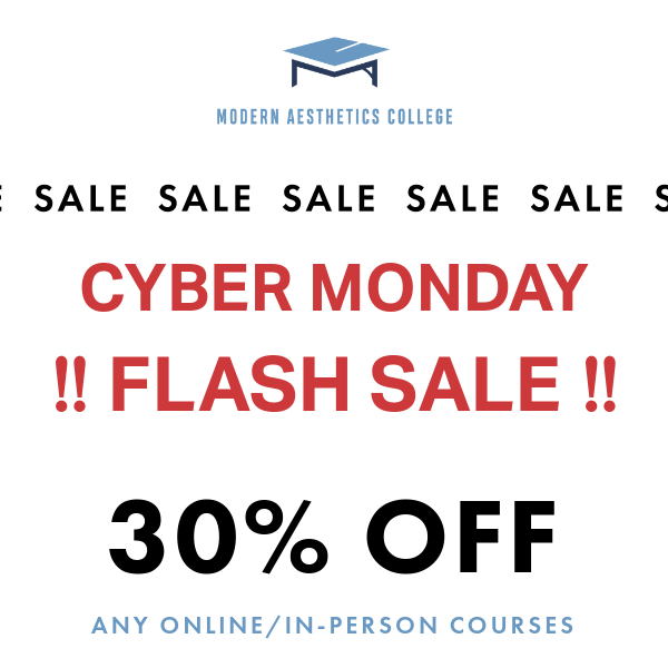 30% off Flash Sale 😱✏️