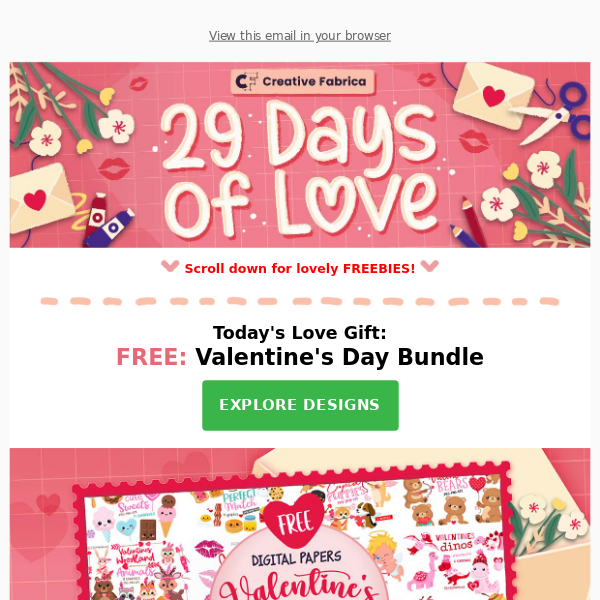 ❤️ 29 Days of Love: 120+ FREE Cute Clipart Designs!