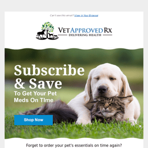 Subscribe & Save To Get Your Pet Meds On 🕰️