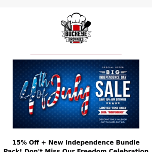 Don't Miss Your Chance For 15% Off 🇺🇸