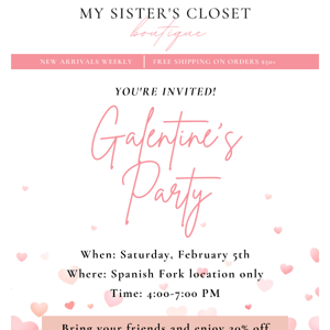 Galentine's Party starts today! 💘💐