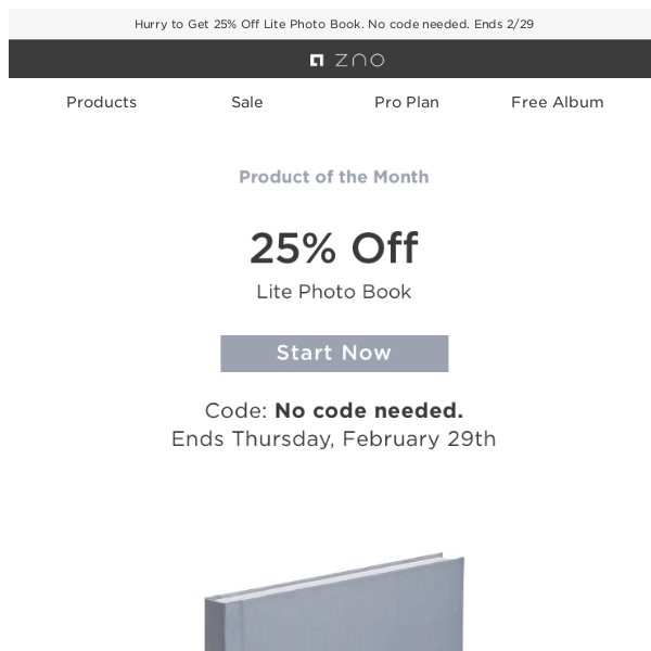 Last Call! Take 25% Off Lite Photo Book!