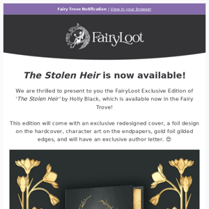 THE STOLEN HEIR Exclusive Edition is now available! 🖤