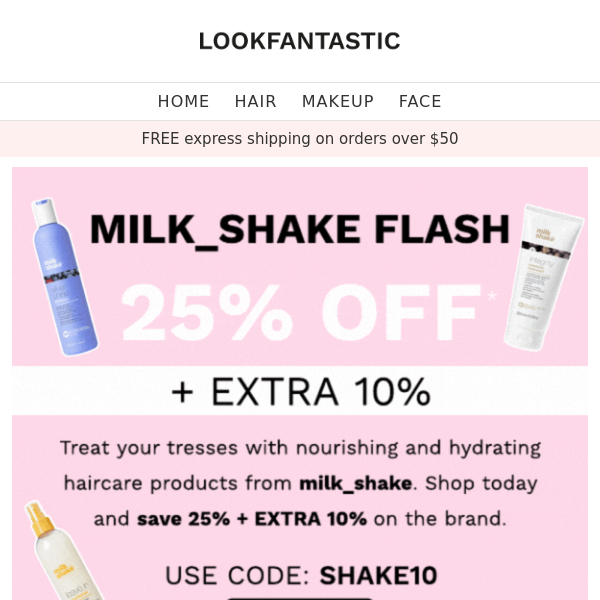 MILK_SHAKE FLASH 🔥 25% OFF + EXTRA 10% OFF