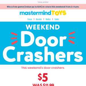 Weekend Door Crashers ending on Sunday!