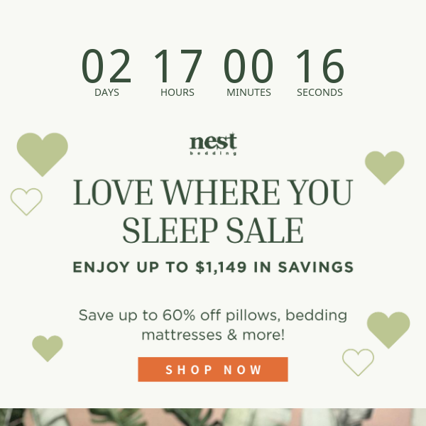 Love Where You Nest Sale Ends Soon!