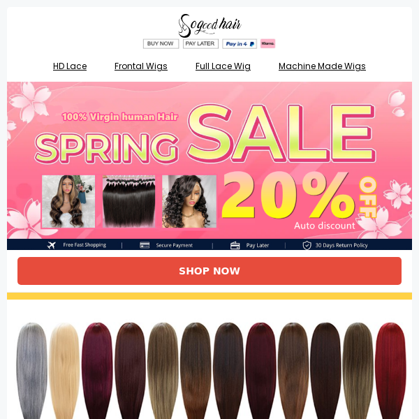 [20% OFF]OMGGGG! All trends wigs are here!