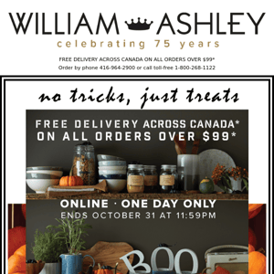 🎃No Tricks, Just Treats! One Day ONLY! Free Delivery Over $99!