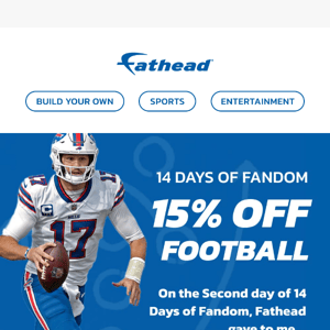 TODAY ONLY: 15% Off NFL 🏈