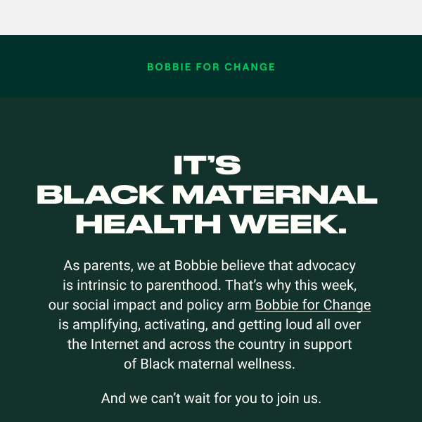 It’s Black Maternal Health Week