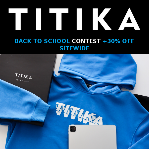 🚌 BACK TO SCHOOL Contest + 30% OFF Sitewide! | TITIKA Active
