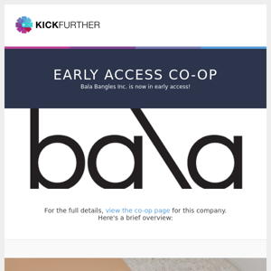 Early Access Co-Op: Bala Bangles Inc. is offering 8.77% profit in 5.8 months.