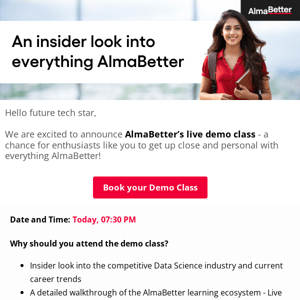 Get up close with AlmaBetter! 