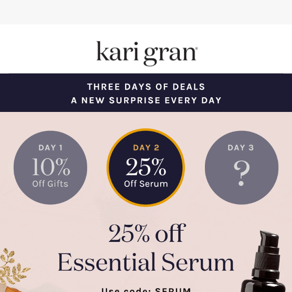 Today Only! 25% Off Essential Serum