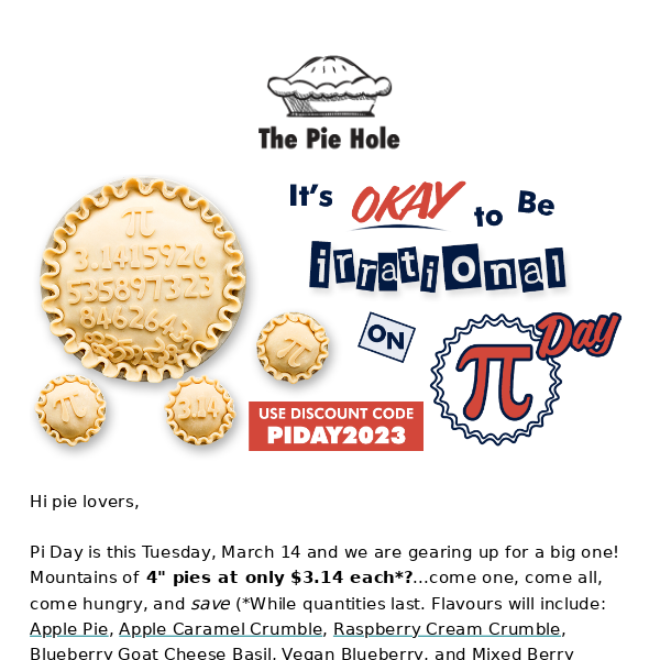 Tuesday is Pi Day!! π🥧π