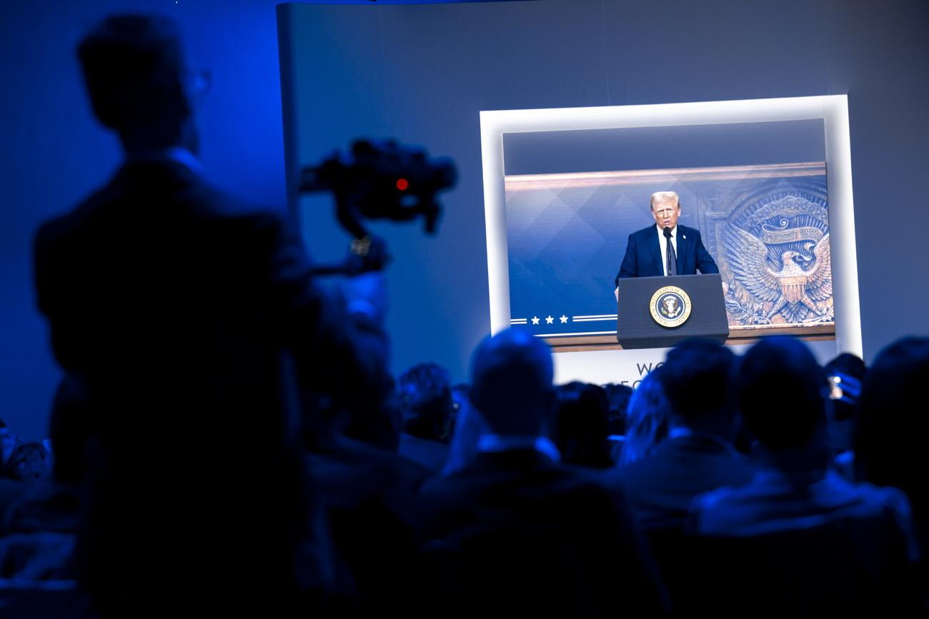 Donald Trump n'a pas évoqué la Suisse durant son allocution par visioconférence au Forum économique mondial (WEF) de Davos ce jeudi.