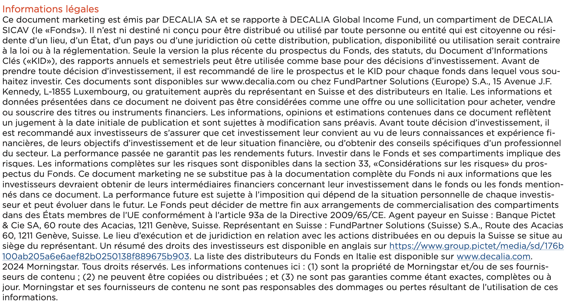 Le fonds DECALIA Global Income obtient la note maximale de 5 étoiles ...