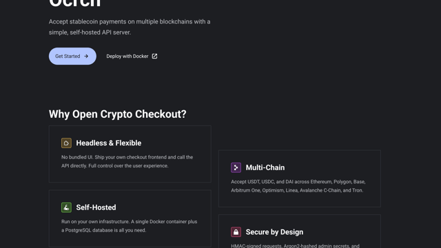 Open Crypto Checkout screenshot 1