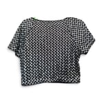 Ladies Black & White shiny Top