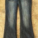 Vintage low-rise bootcut jeans in dark blue denim