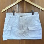 White cargo mini skirt in size UK XS (EU 34 / US 2).