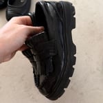 Black Leather Loafers Size 28