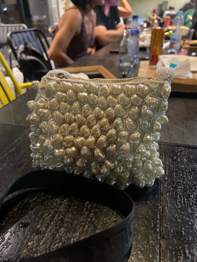 Pearl Beaded Clutch Purse