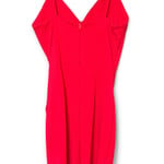 Red Women's Dress with V-Neckline