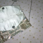 Sequined Evening Bag with Silver Chain Strap