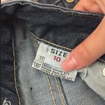 Vintage low-rise bootcut jeans in dark blue denim
