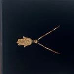 9ct Gold Hamsa Pendant with 20 Inch Chain