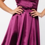 Purple Satin Mini Dress