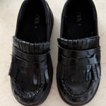 Black Leather Loafers Size 28