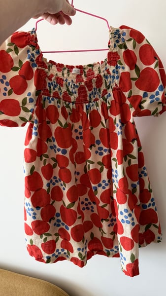 NEXT 3-6m Fruit Print Smocked Dress