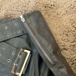 Grey Denim Skirt with Belt