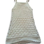 Beachwear mini dress creamy color