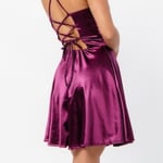 Purple Satin Mini Dress