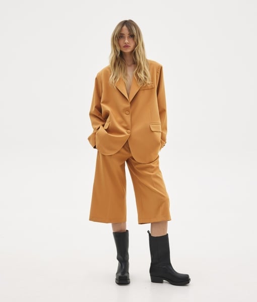 SUNSETGO Erika Oversized Blazer – Caramel | New with Tags